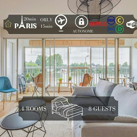 Appart'Hotel Luminous Vue Seine- Paris 15Min Juvisy-sur-Orge Exterior photo